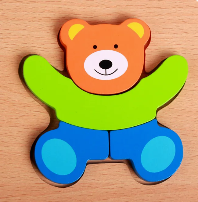 SET 1 - Tier-Steckpuzzle für Kinder – Motorikspielzeug mit niedlichen Motiven