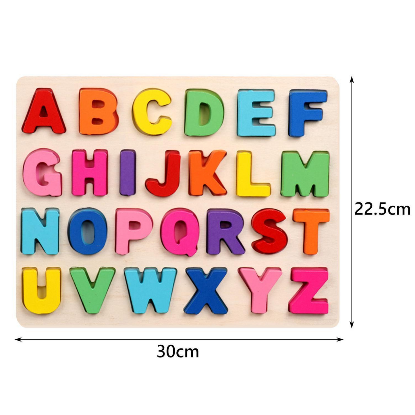 2-teiliges Holz-Steckspiel – Alphabet & Zahlen
