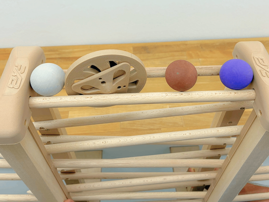 Wunderschöne Kugelbahn aus Holz (groß) incl. Spielzeuge ab 3 Jahren