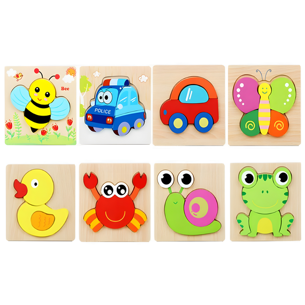 Tier-Steckpuzzle für Kinder – Motorikspielzeug mit niedlichen Motiven
