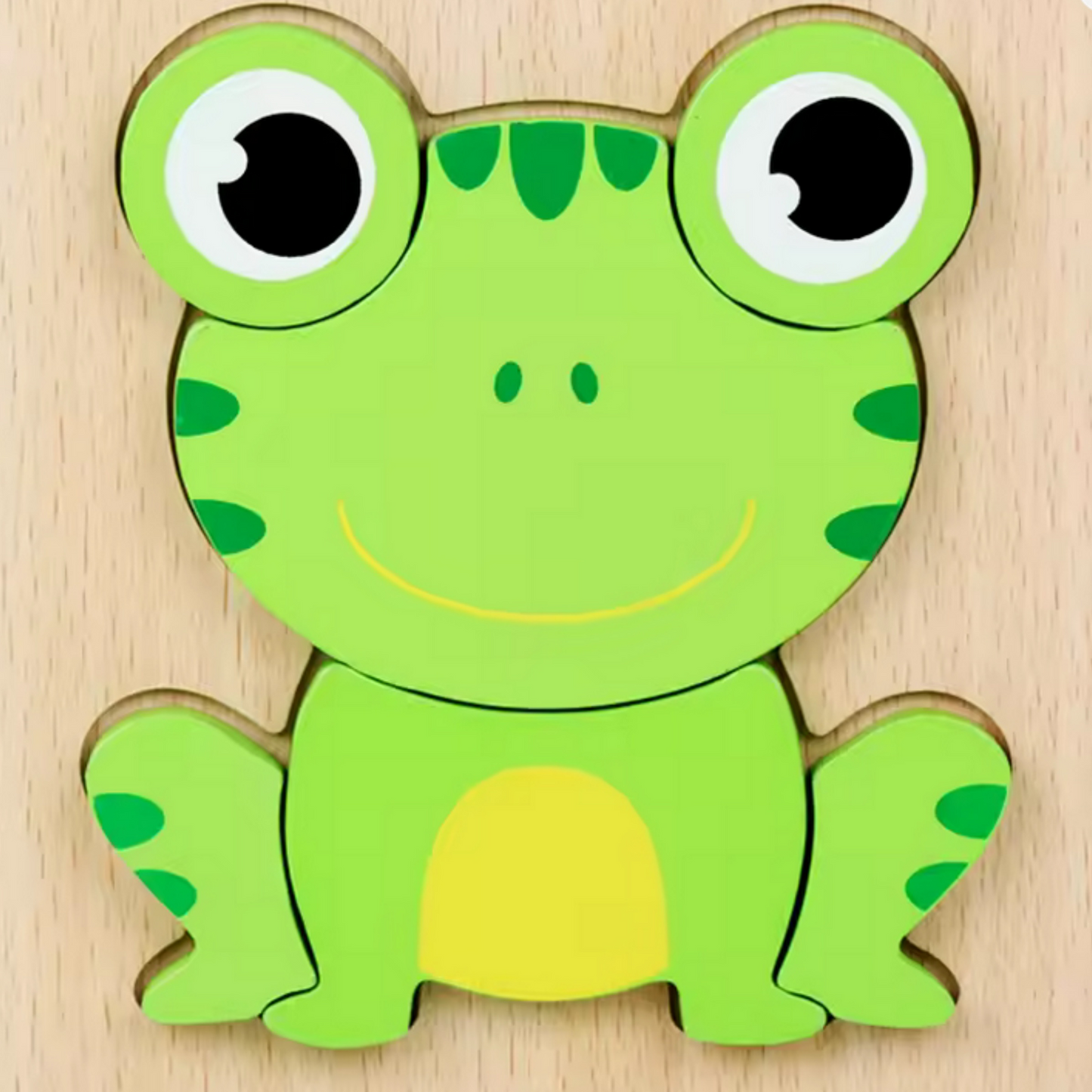 SET 2 - Tier-Steckpuzzle für Kinder – Motorikspielzeug mit niedlichen Motiven