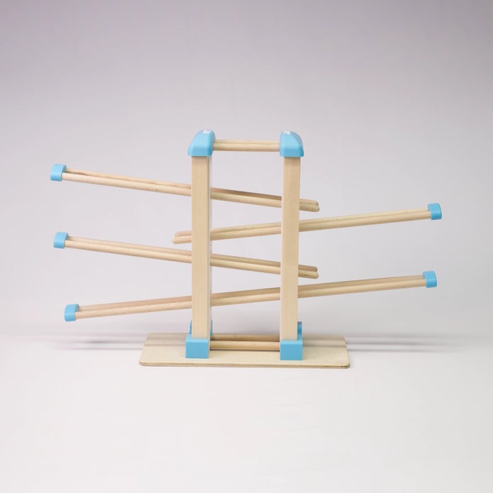 Holz-Kugelbahn - blau & weiß - Basis - incl. Laufteilen ab 1 Jahr