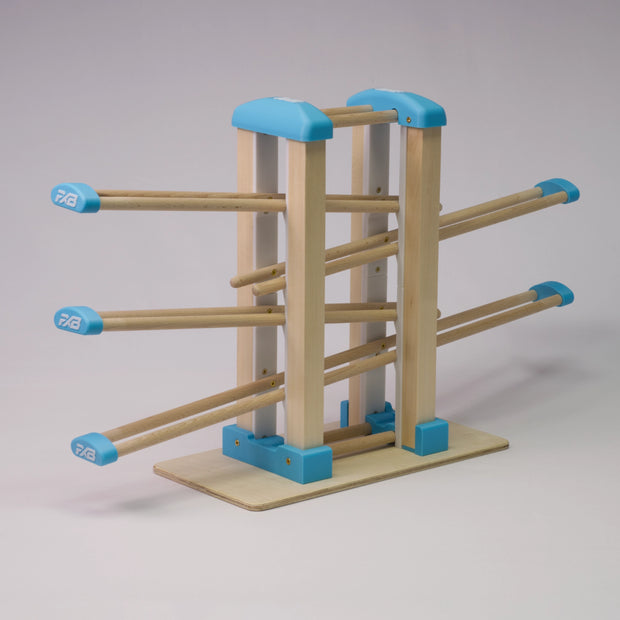 Holz-Kugelbahn - blau & weiß - Basis - incl. Laufteilen ab 1 Jahr