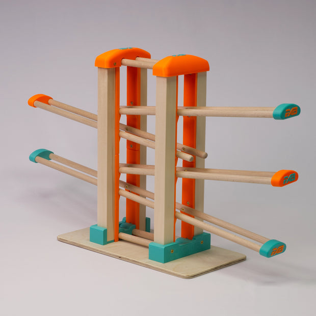 Holz-Kugelbahn - orange & türkis - Basis - incl. Laufteilen ab 1 Jahr