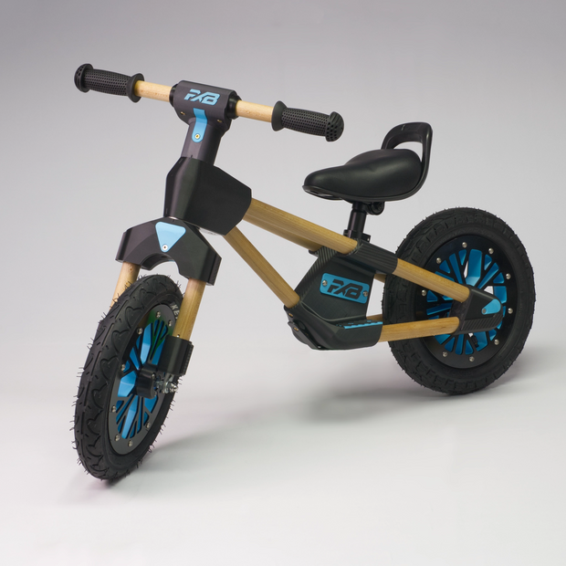 Holz-Laufrad "Frank" in blau & schwarz mit FxB-Designfelge