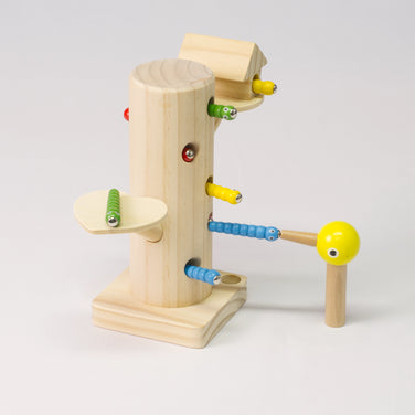 Magnetisches Specht-Lernspiel aus Holz