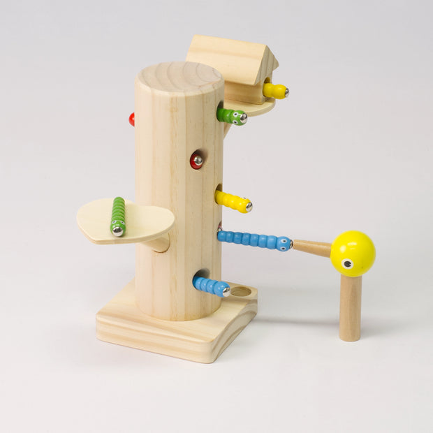 Magnetisches Specht-Lernspiel aus Holz