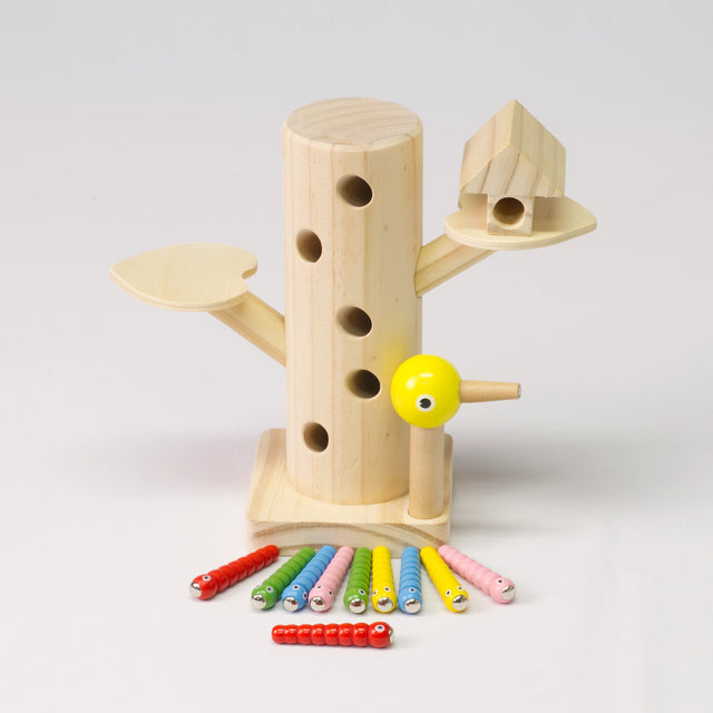 Magnetisches Specht-Lernspiel aus Holz