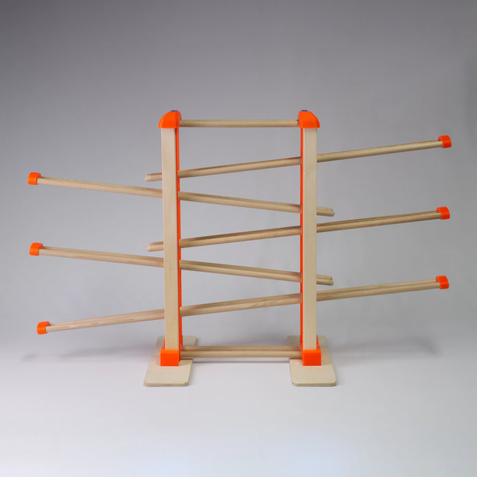 Holz-Kugelbahn - rot-orange - Groß - incl. Laufteilen ab 3 Jahren