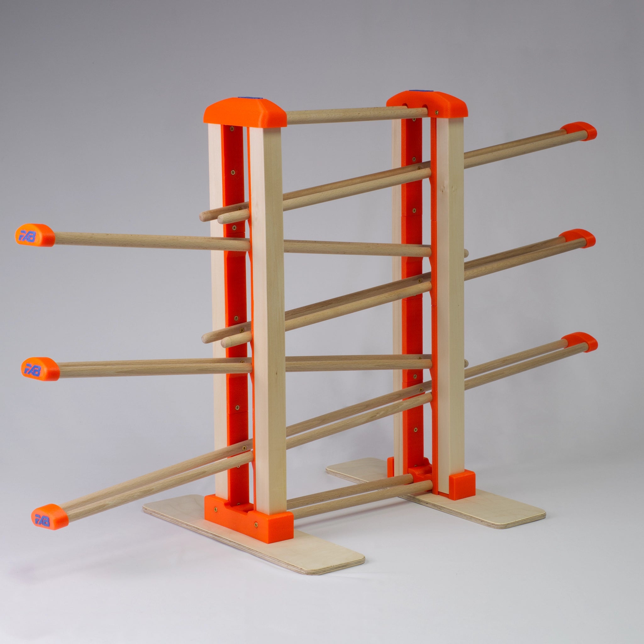 Holz-Kugelbahn - rot-orange - Groß - incl. Laufteilen ab 3 Jahren