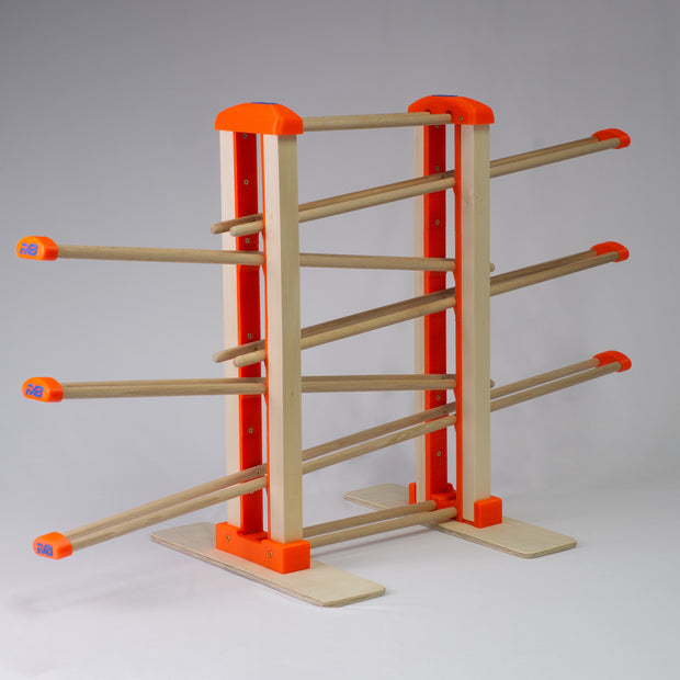 Holz-Kugelbahn - rot-orange - Groß - incl. Laufteilen ab 3 Jahren