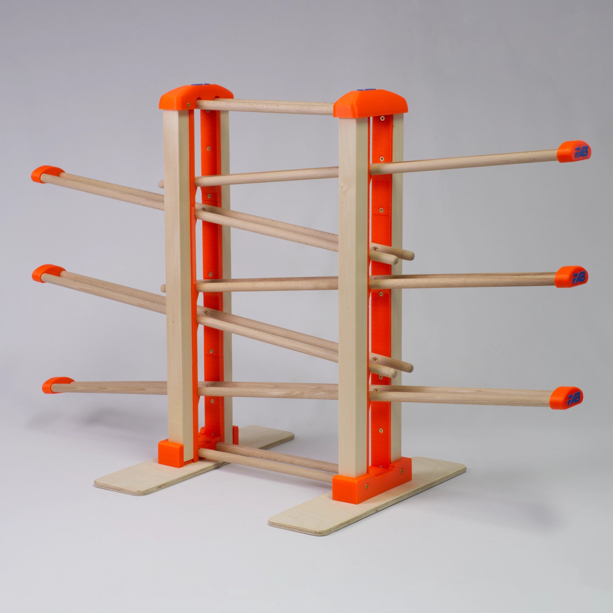 Holz-Kugelbahn - rot-orange - Groß - incl. Laufteilen ab 3 Jahren