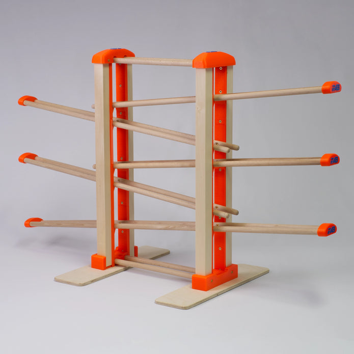 Holz-Kugelbahn - rot-orange - Groß - incl. Laufteilen ab 3 Jahren