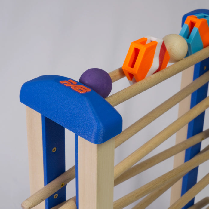 Holz-Kugelbahn - blau - Groß - incl. Laufteilen ab 3 Jahren