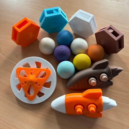 Wunderschöne Kugelbahn aus Holz (groß) incl. 2x Kugel und 2x klapperrad ab 3 Jahren