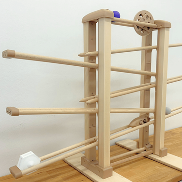 Wunderschöne Kugelbahn aus Holz (groß) incl. 2x Kugel und 2x klapperrad ab 3 Jahren